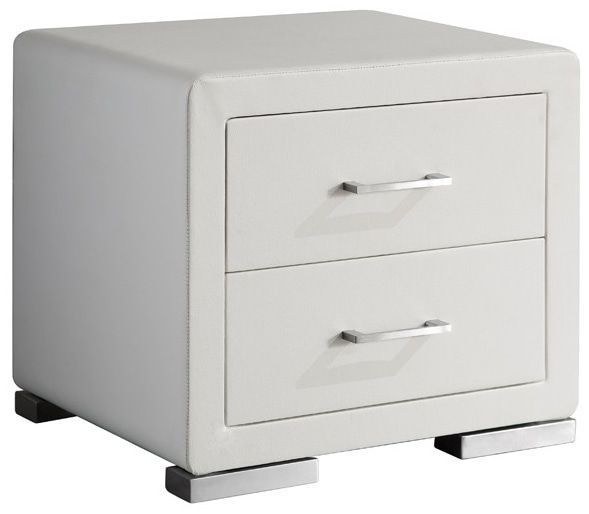 Chevet - table de nuit blanc design en bois mdf L. 49 x P. 38 x H. 43