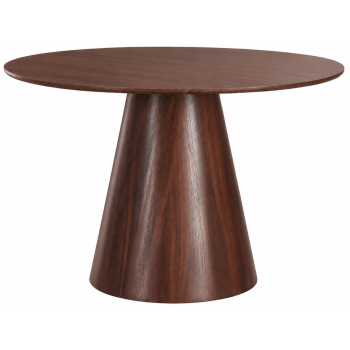 Runder Designer-Esstisch aus MDF in Walnussoptik, Durchmesser 120 x Höhe 76 cm, Kollektion MARAIS
