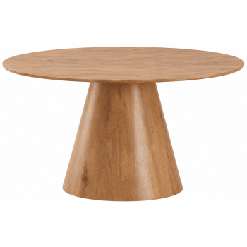 Runder Designer-Esstisch aus MDF in Eichenoptik, Durchmesser 120 x Höhe 76 cm, Kollektion MARAIS